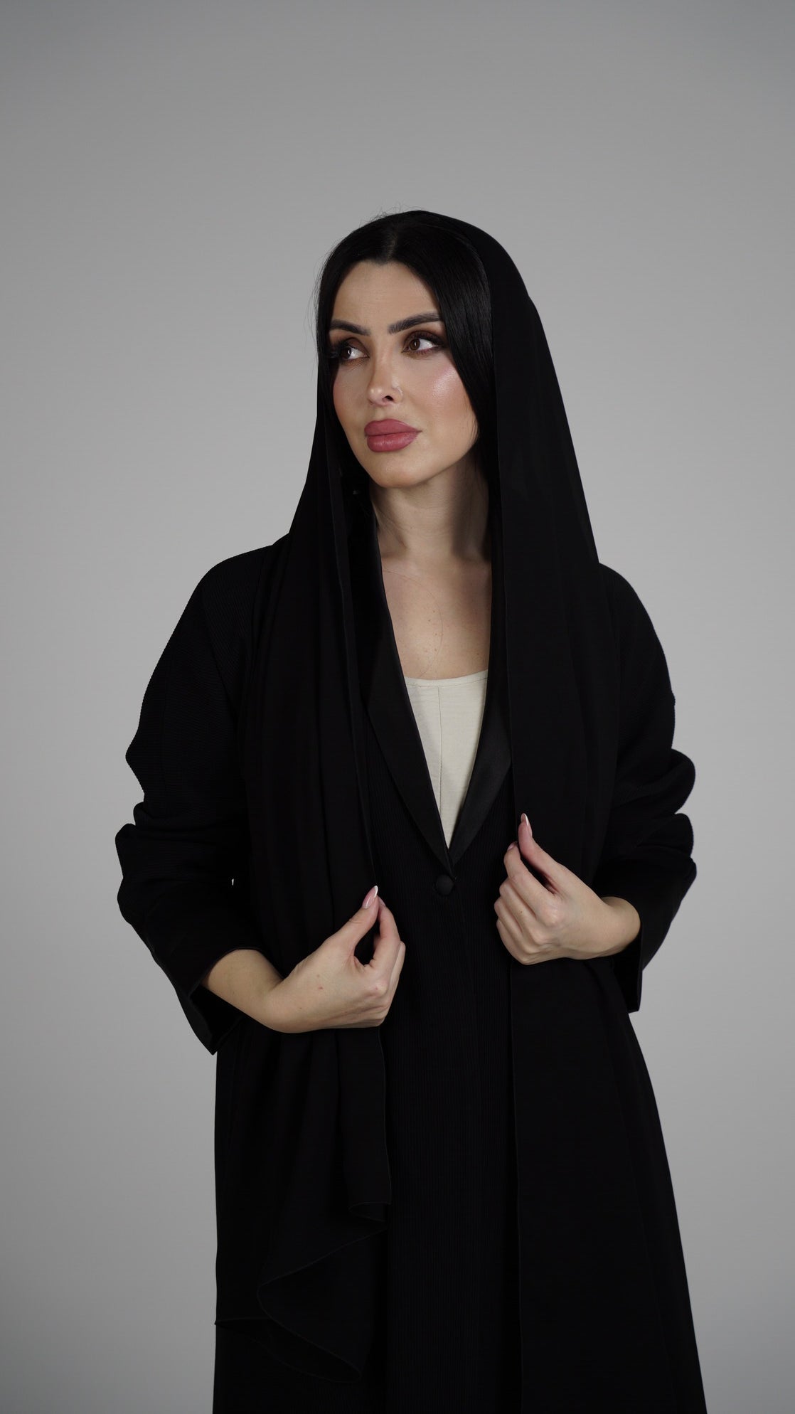 Very dark abaya